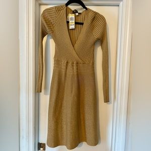 Beautiful metallic gold INC Dress. New with tags